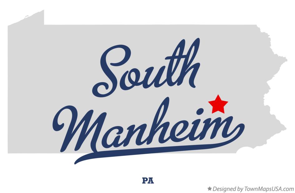 Map of South Manheim Pennsylvania PA