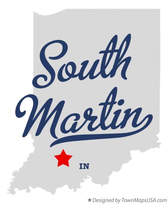 Map of South Martin Indiana IN