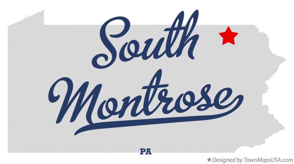 Map of South Montrose Pennsylvania PA