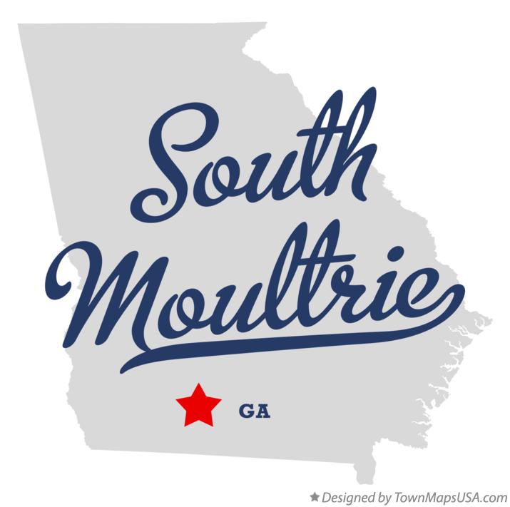 Map of South Moultrie Georgia GA