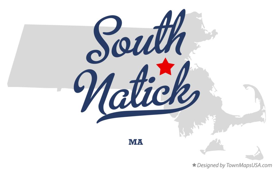 Map of South Natick Massachusetts MA