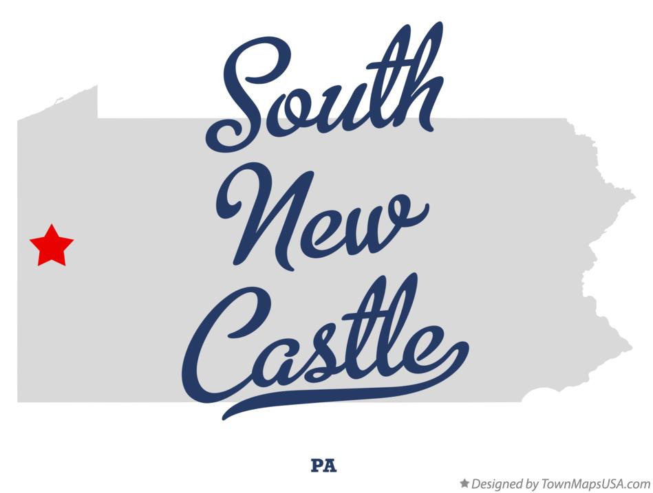 Map of South New Castle Pennsylvania PA