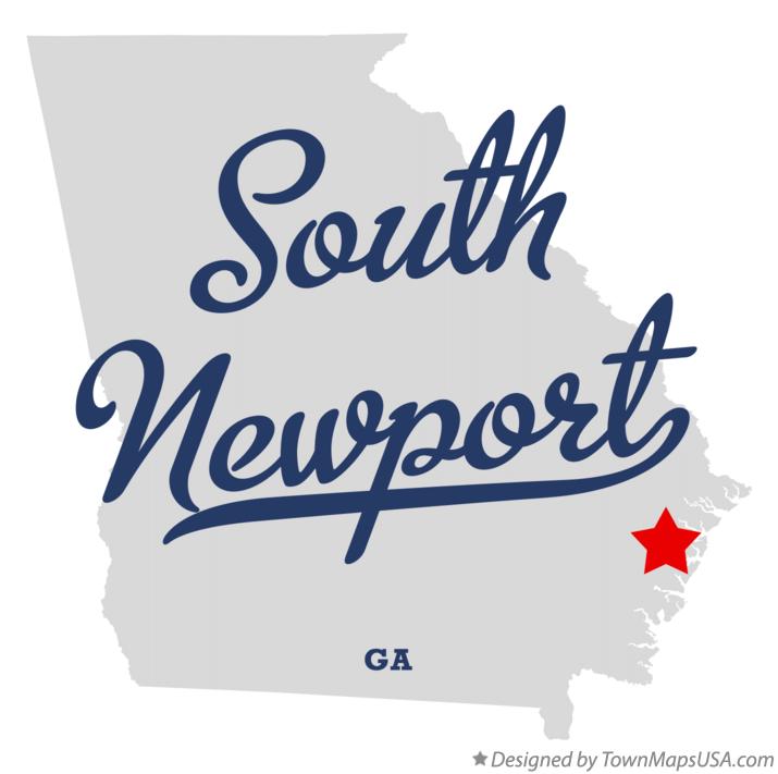 Map of South Newport Georgia GA