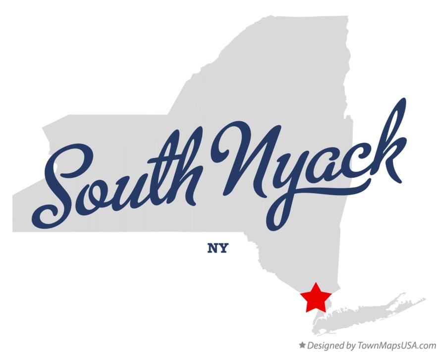 Nyack New York. Map of South Nyack New York NY