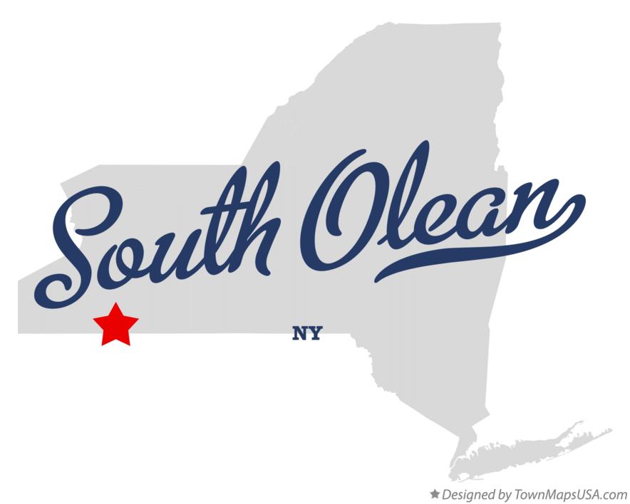 Map of South Olean New York NY