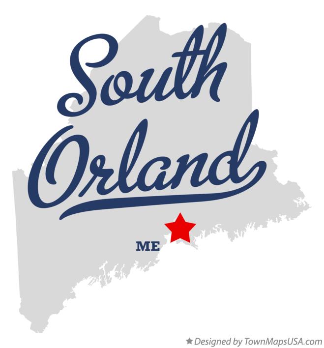 Map of South Orland Maine ME
