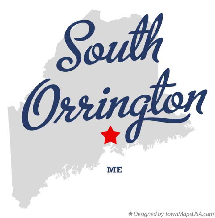 Map of South Orrington Maine ME