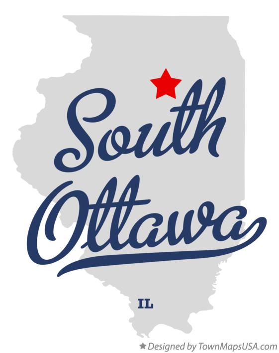 Map of South Ottawa Illinois IL