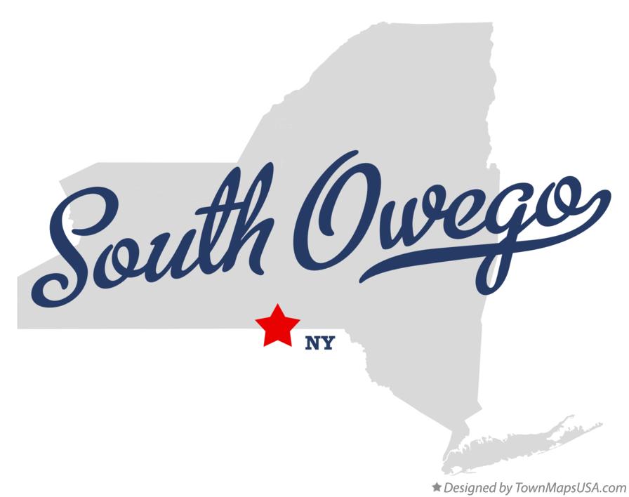 Map of South Owego New York NY