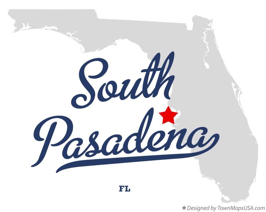 Map of South Pasadena Florida FL