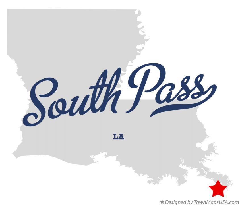 Map of South Pass Louisiana LA