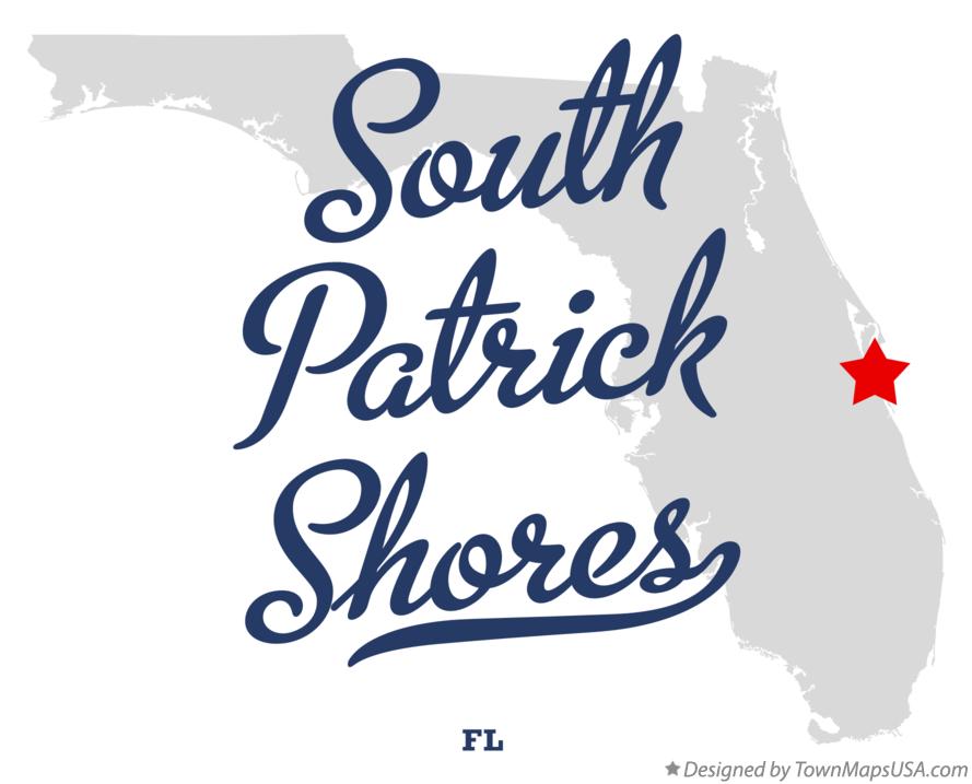 Map of South Patrick Shores Florida FL