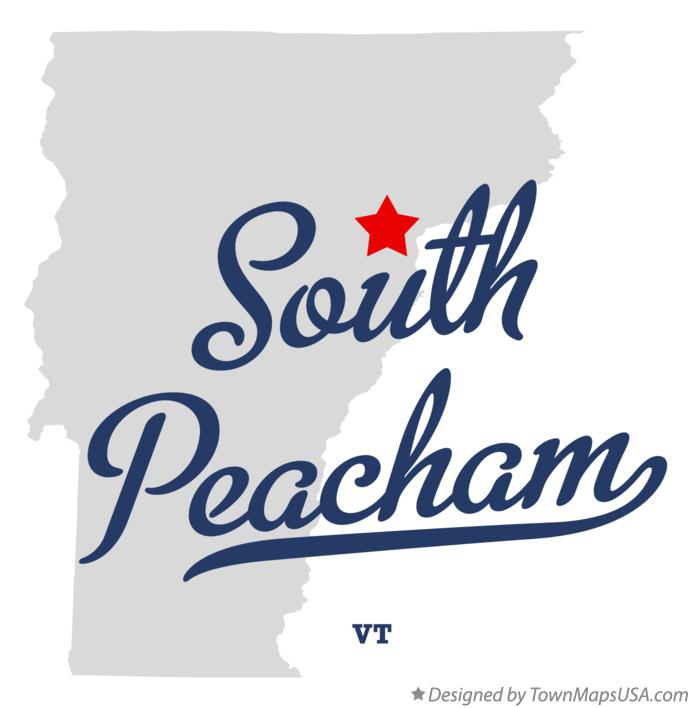 Map of South Peacham Vermont VT