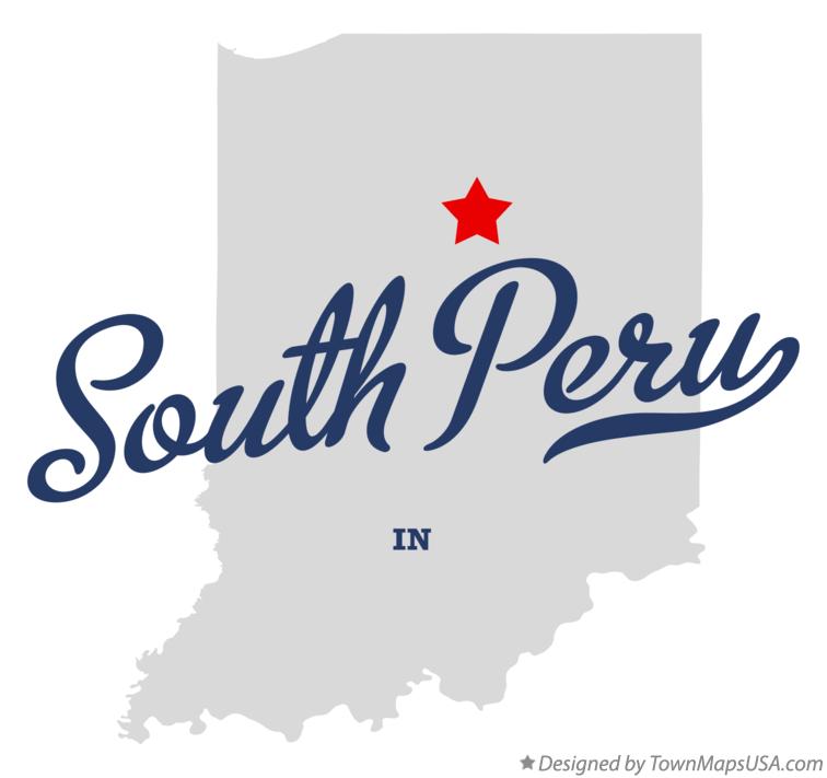 Map of South Peru Indiana IN