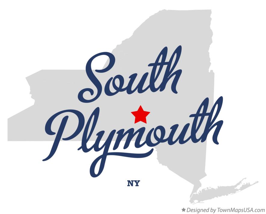 Map of South Plymouth New York NY