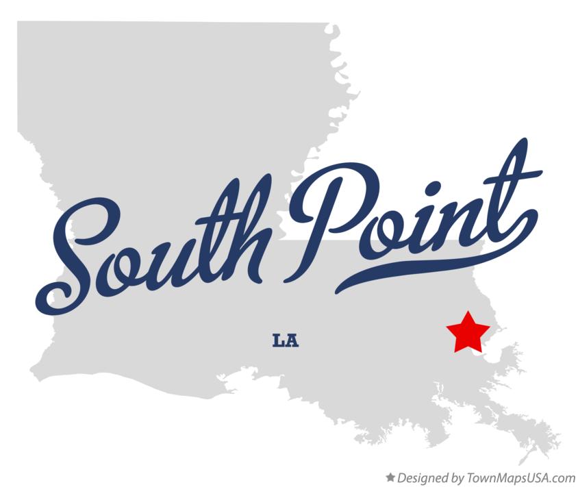 Map of South Point Louisiana LA