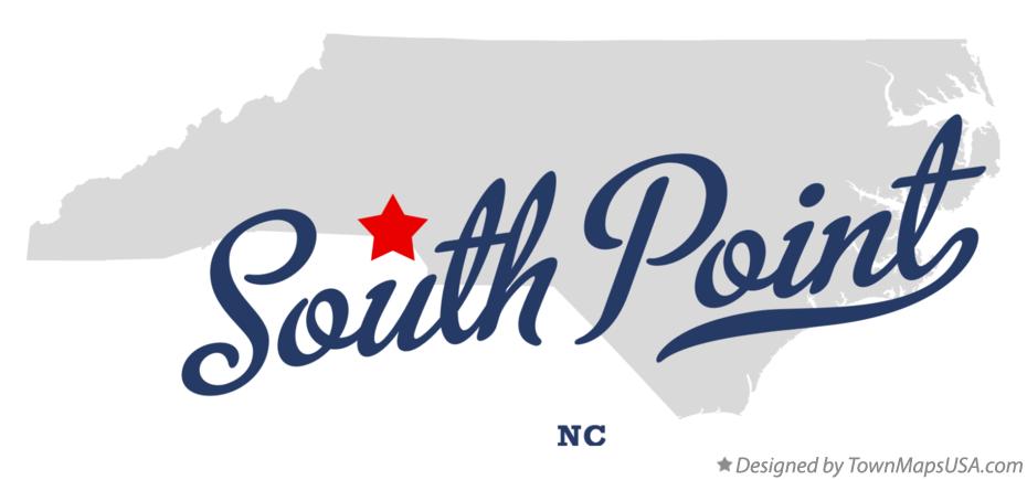 Map of South Point North Carolina NC