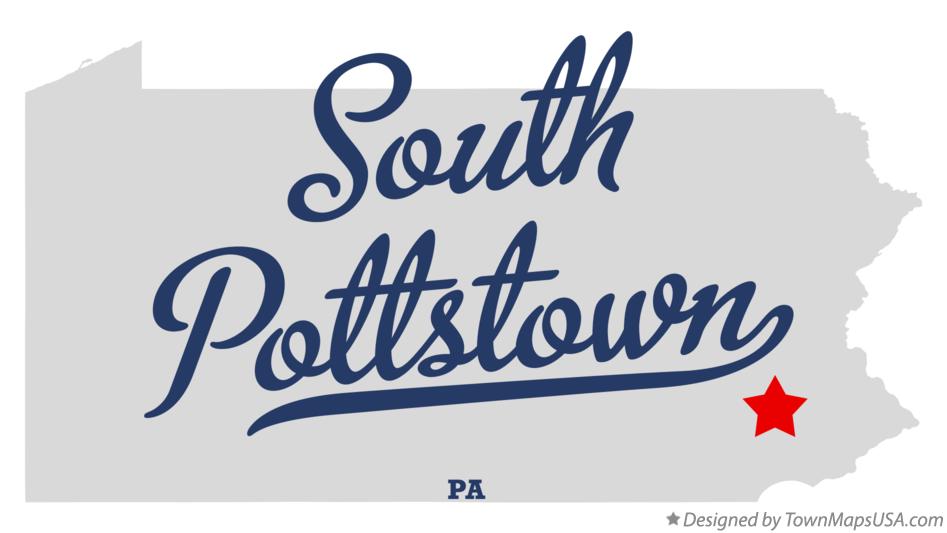 Map of South Pottstown Pennsylvania PA