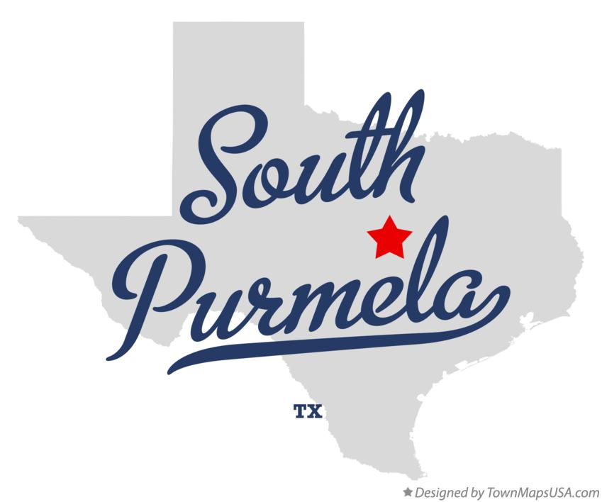 Map of South Purmela Texas TX
