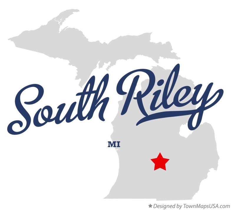 Map of South Riley Michigan MI