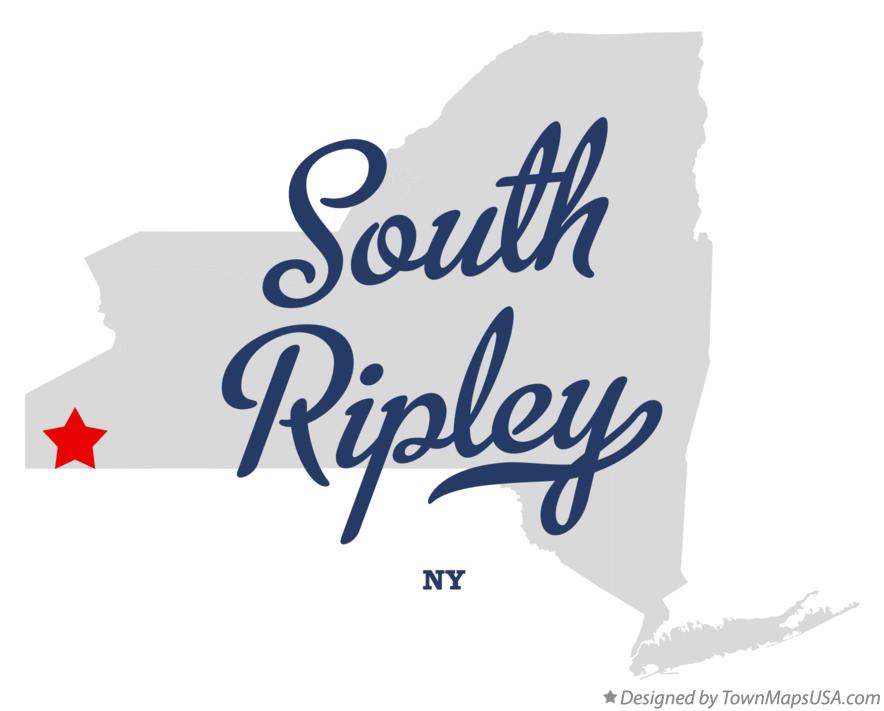 Map of South Ripley New York NY