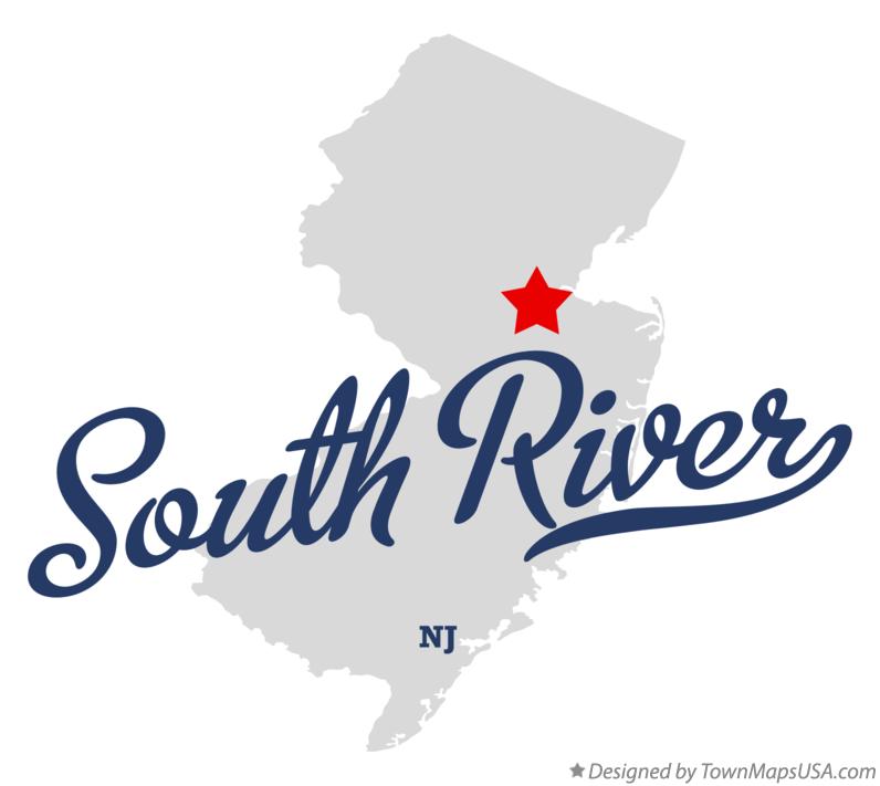 Map of South River New Jersey NJ