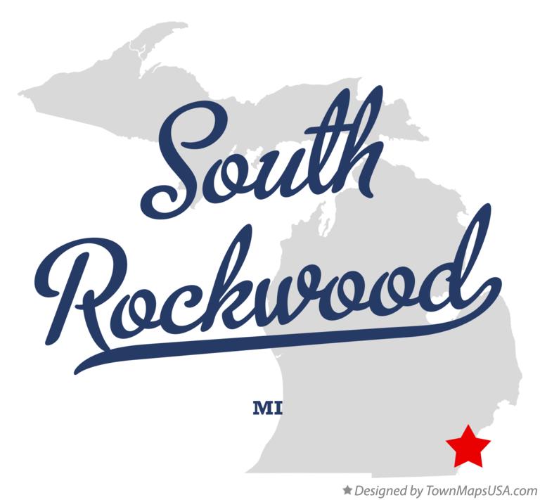 Map of South Rockwood Michigan MI
