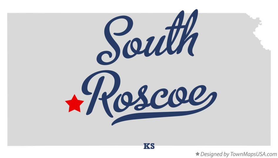 Map of South Roscoe Kansas KS