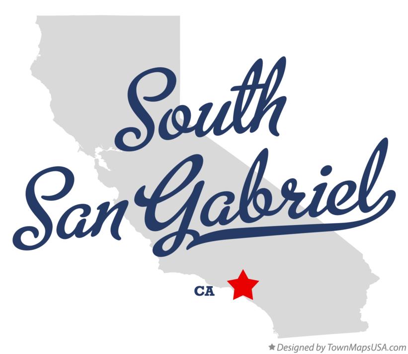 Map of South San Gabriel California CA