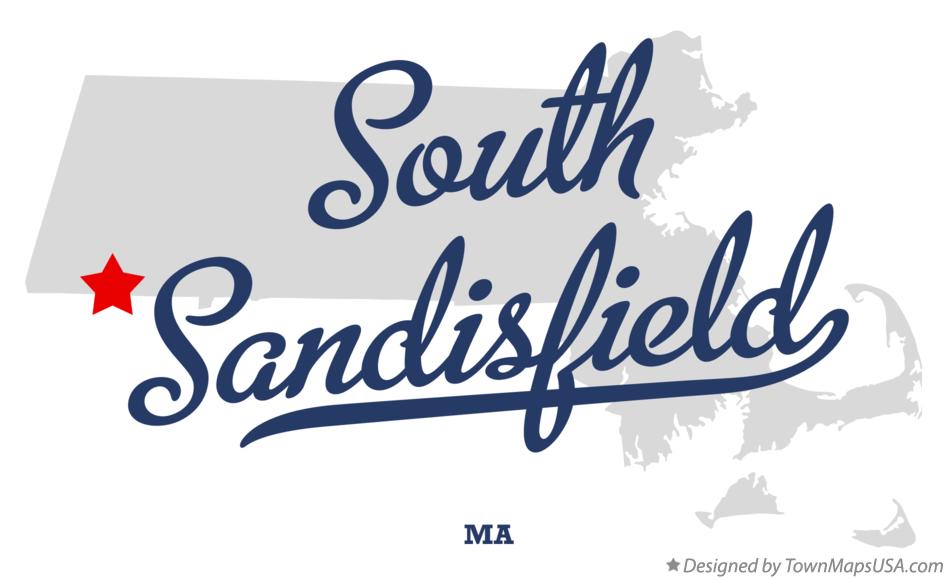 Map of South Sandisfield Massachusetts MA