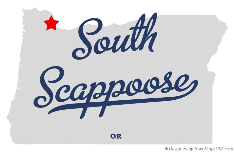 Map of South Scappoose Oregon OR