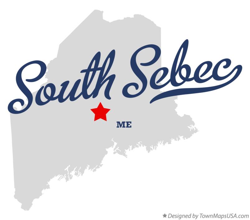 Map of South Sebec Maine ME