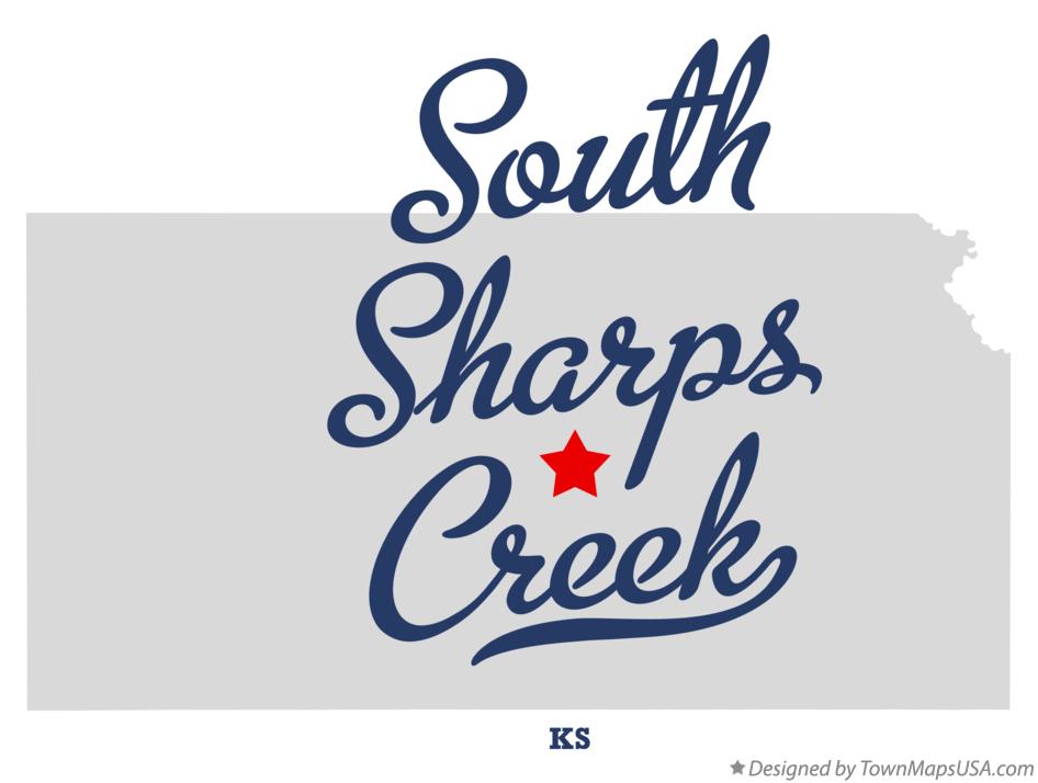 Map of South Sharps Creek Kansas KS