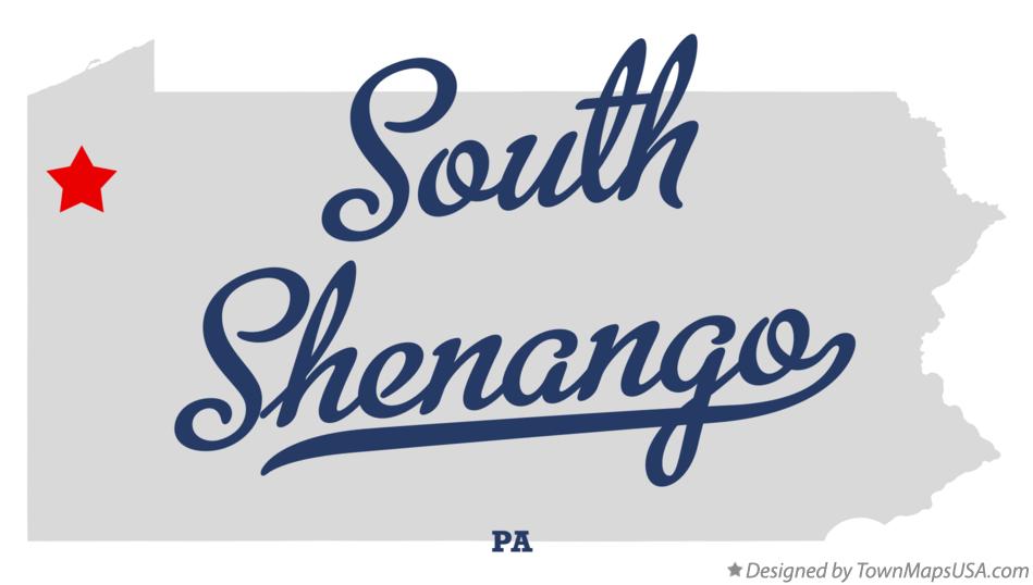 Map of South Shenango Pennsylvania PA