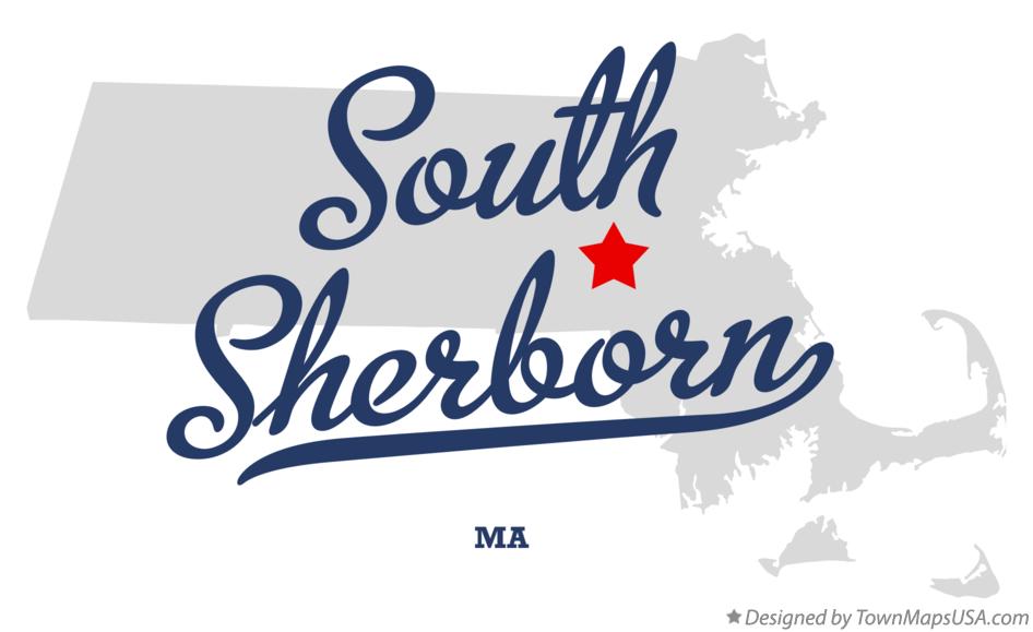 Map of South Sherborn Massachusetts MA
