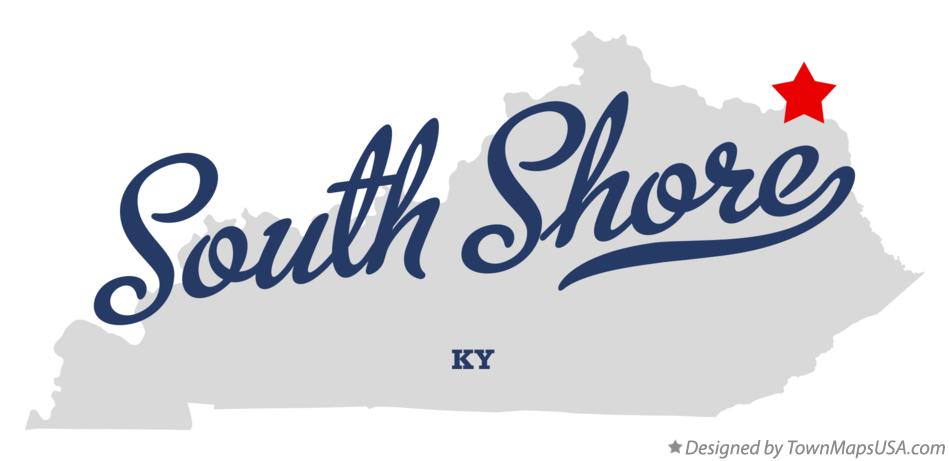 Map of South Shore Kentucky KY