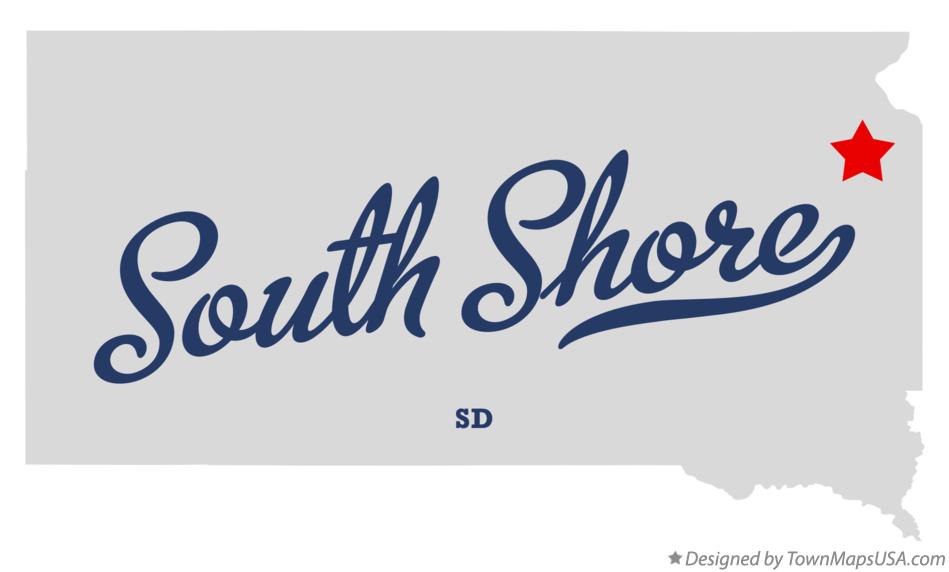 Map of South Shore South Dakota SD