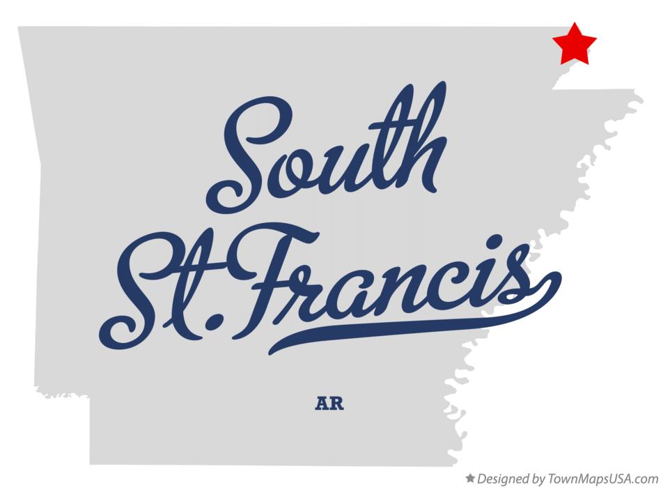 Map of South St.Francis Arkansas AR