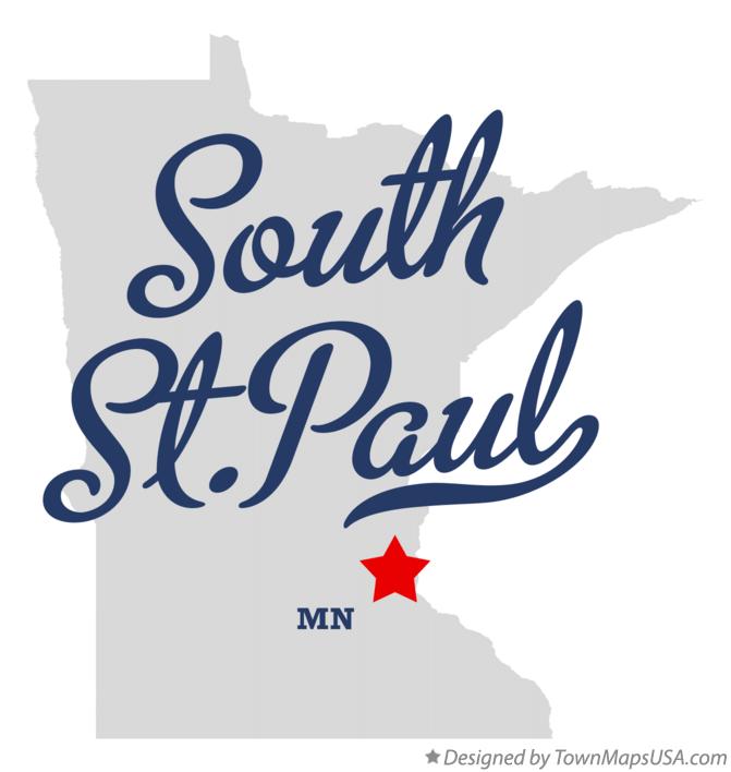 Map of South St.Paul Minnesota MN