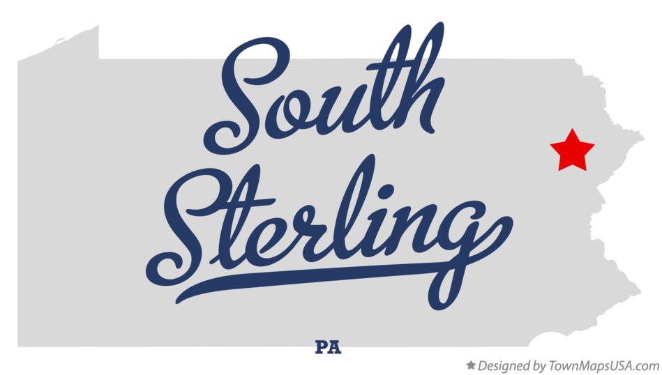 Map of South Sterling Pennsylvania PA