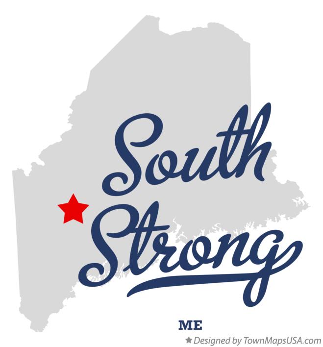 Map of South Strong Maine ME