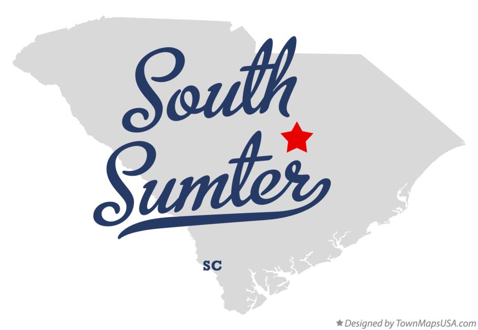 Map of South Sumter South Carolina SC
