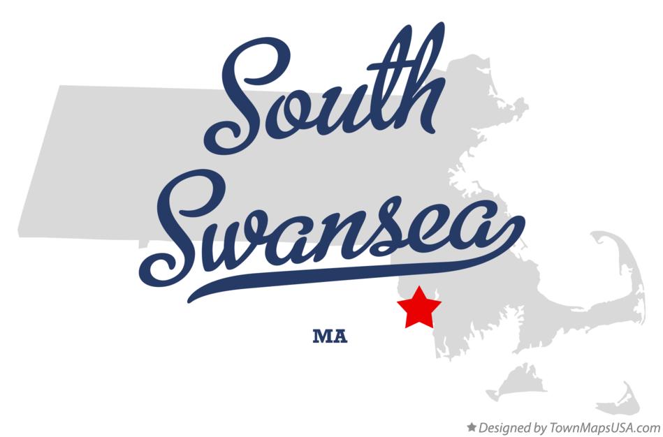 Map of South Swansea Massachusetts MA