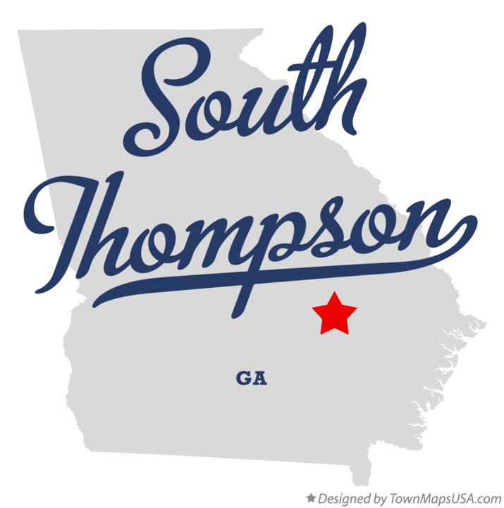 Map of South Thompson Georgia GA