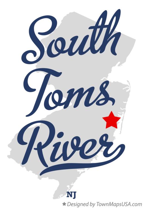 Map of South Toms River New Jersey NJ