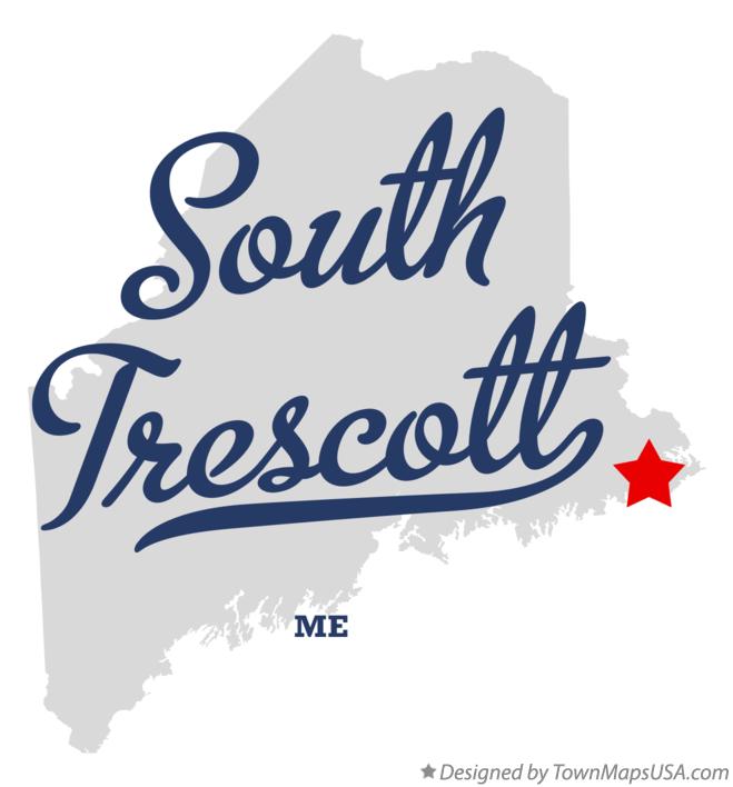 Map of South Trescott Maine ME