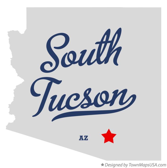 Map of South Tucson Arizona AZ