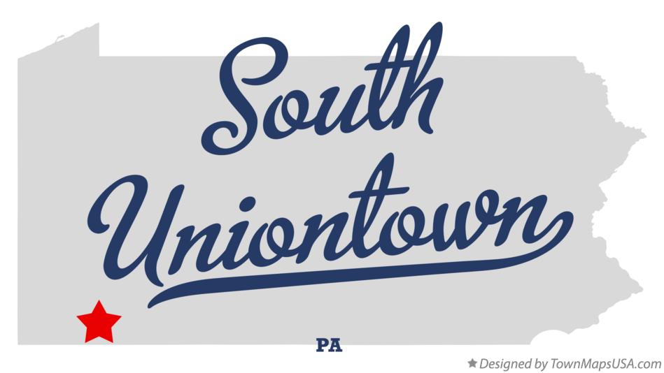 Map of South Uniontown Pennsylvania PA