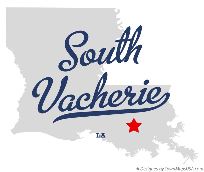 Map of South Vacherie Louisiana LA