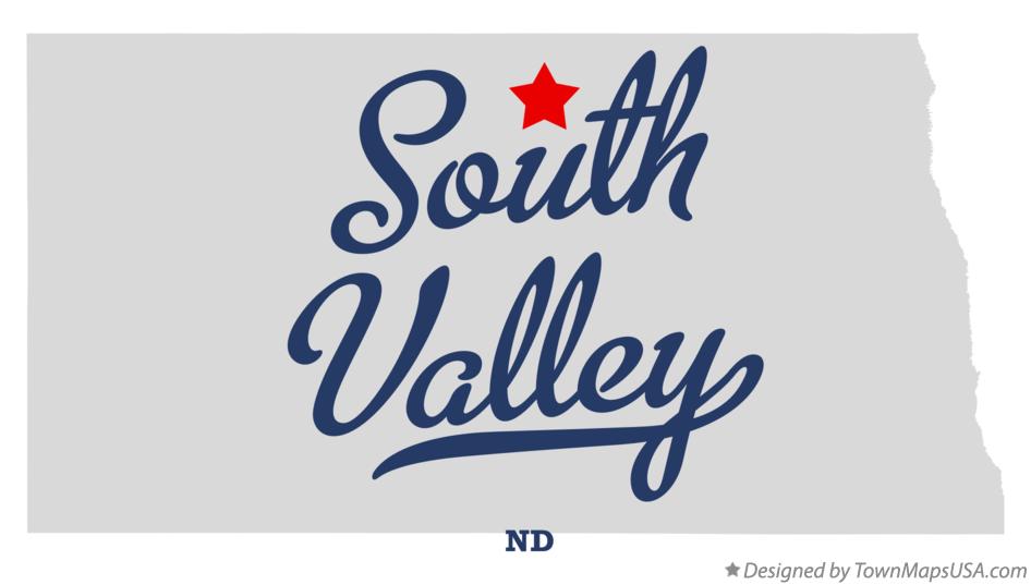 Map of South Valley North Dakota ND